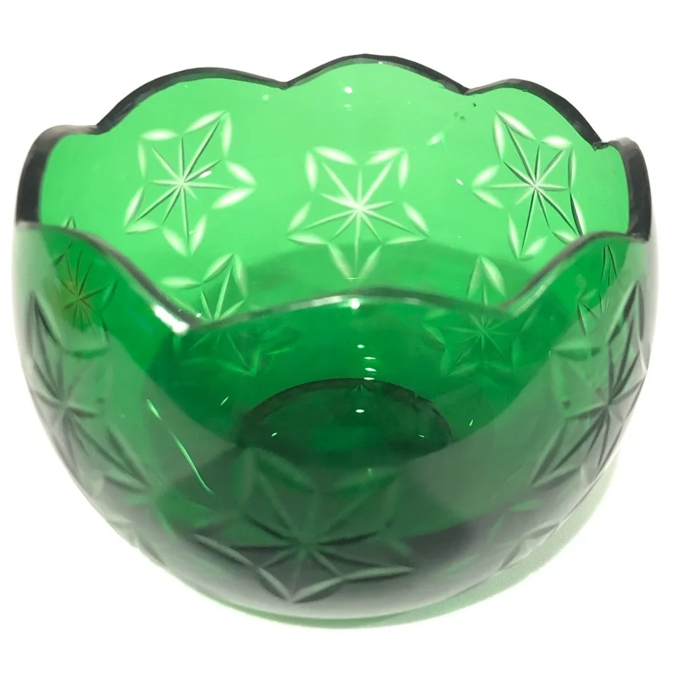 Red & Green Glass Candle Holders Set of 2